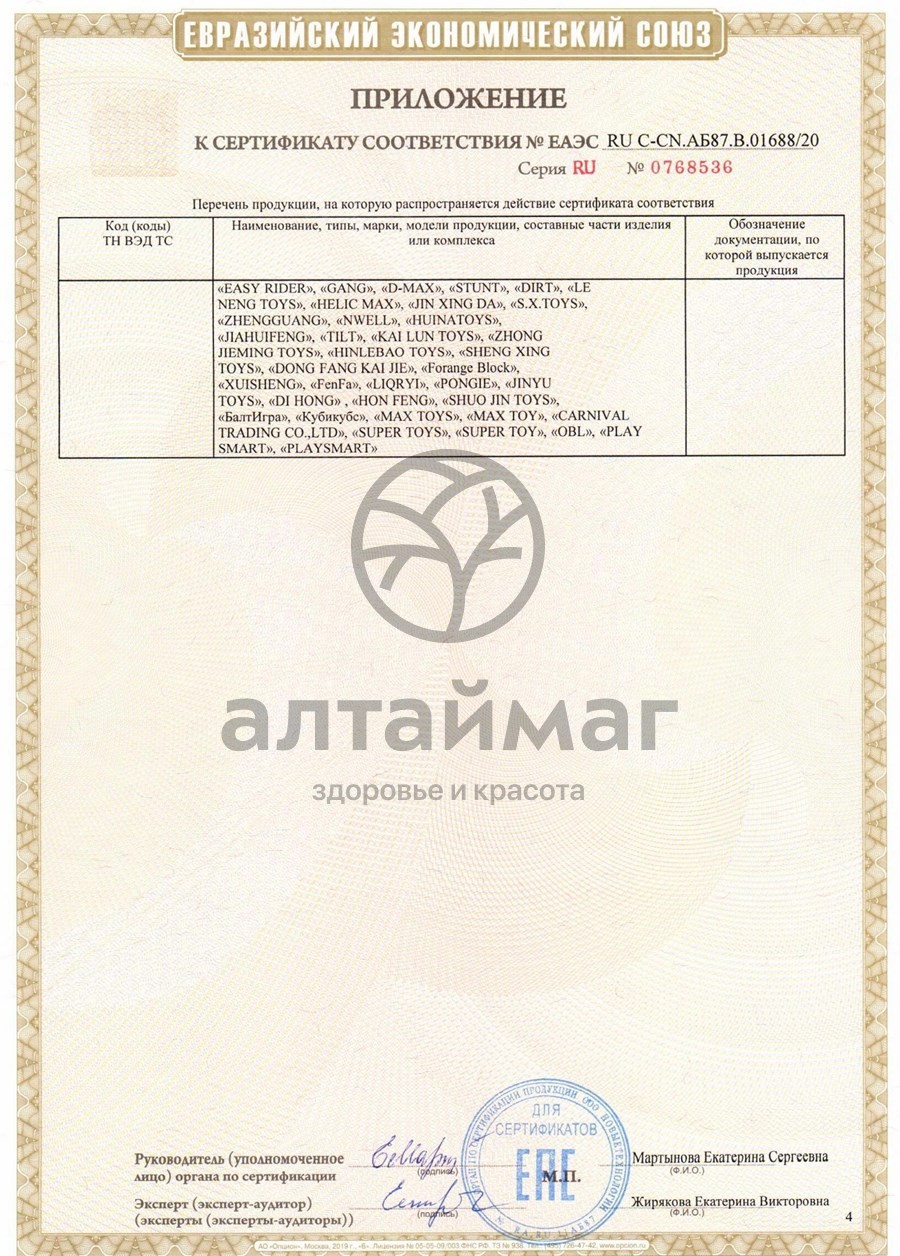 Сертификат на товар Резиновые игрушки Пупсик и машинки 19*18см 632 №6 Резиновые игрушки Пупсик и машинки 19*18см 632 №6 сертификат